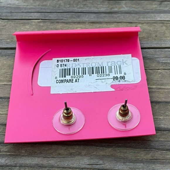 Betsey Johnson Earrings Valentines Day Gift Heart shape Earring Crystal Accent - Picture 5 of 12